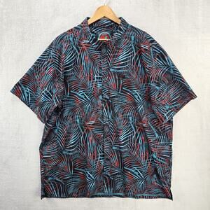 Retro Rifle‎ Breach Mens Shirt 3XL Black Hibiscus Hawaiian Aloha Beach AOP